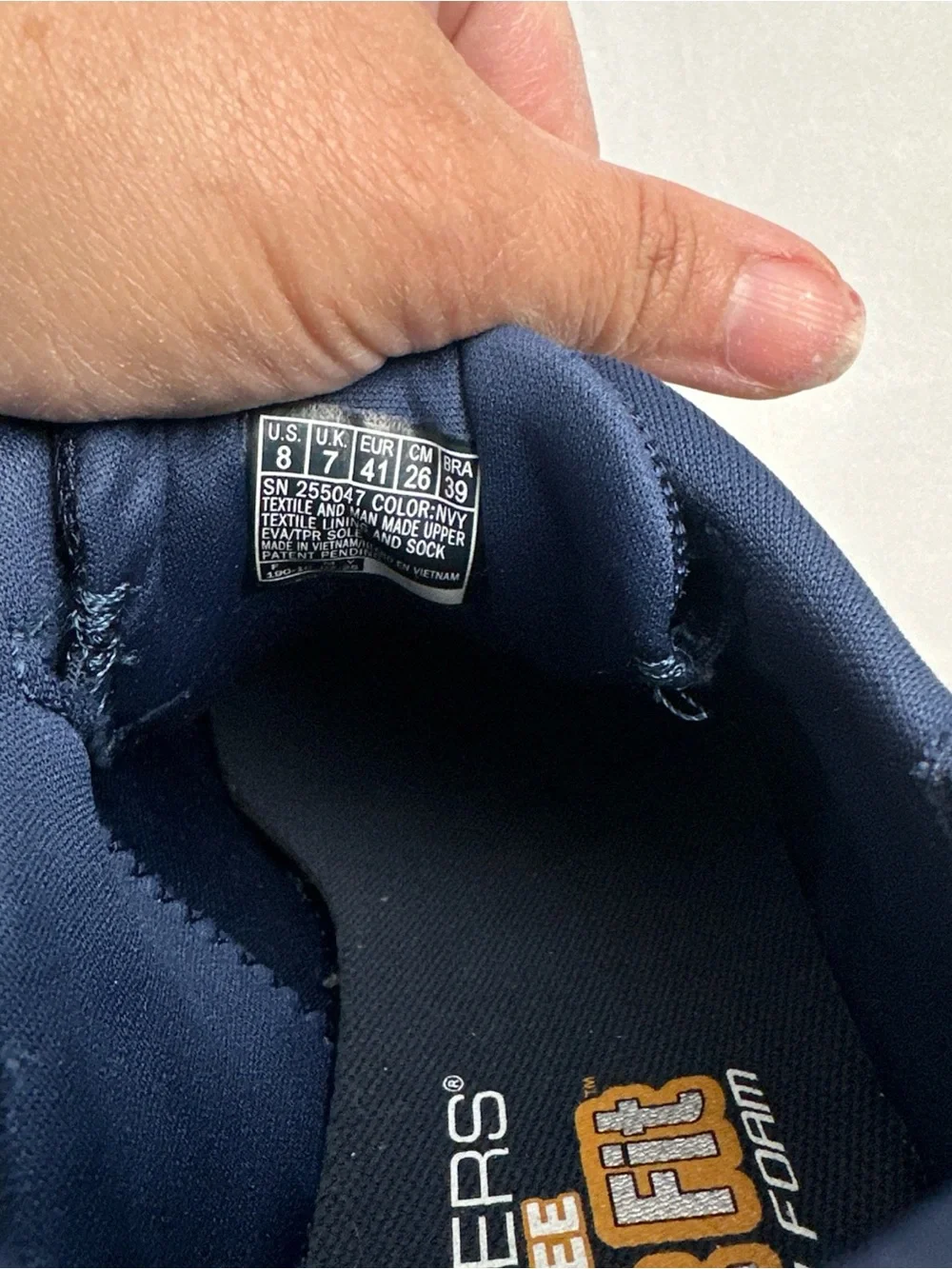 Skechers Navy and Gold Men's Memory Foam Sneaker